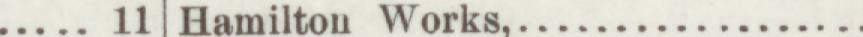 The index line reading Hamilton Works in the 1889 atlas