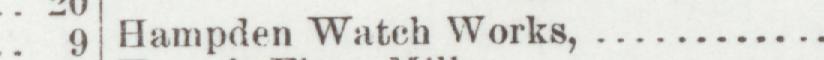 The line reading Hampden Watch Works in the 1891 atlas index