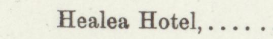 The line reading Healea Hotel in the 1892 atlas index
