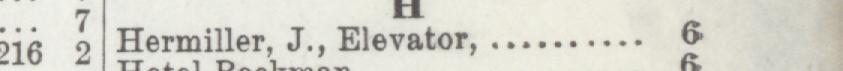 The line reading Hermiller, J., Elevator in the 1900 atlas index