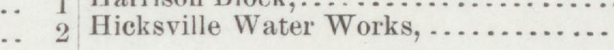 The line reading Hieksville Water Works in the 1893 atlas index