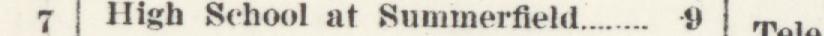 The index line reading High School at Summerfield in the 1932 atlas