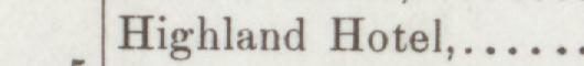 The line reading Highland Hotel in the 1893 atlas index