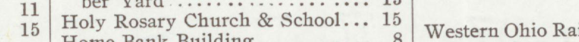 The line reading Holy Rosary Church & School in the 1907 atlas index