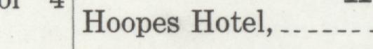 The line reading Hoopes Hotel in the 1911 atlas index