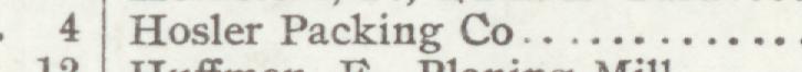 The line reading Hosler Packing Co in the 1907 atlas index
