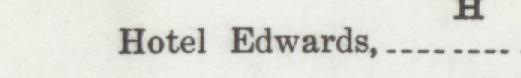 The line reading Hotel Edwards in the 1921 atlas index
