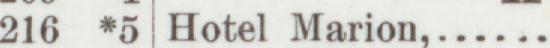 The line reading Hotel Marion in the 1892 atlas index