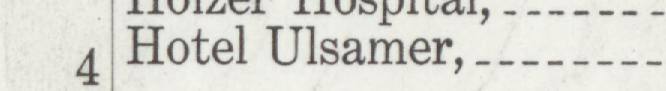 The index line reading Hotel Ulsamer in the 1916 atlas