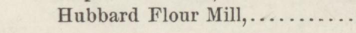 The line reading Hubbard Flour Mill in the 1884 atlas index