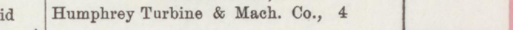 The line reading Humphrey Turbine & Mach. Co., 4 in the 1893 atlas index