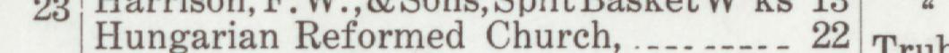 The line reading Hungarian Reformed Church in the 1919 atlas index