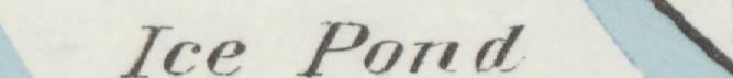 The line reading Ice Pond in the 1888 atlas index