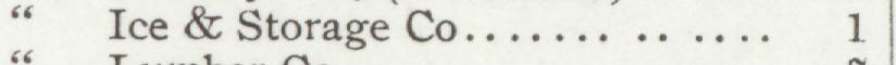 The line reading Ice & Storage Co in the 1907 atlas index