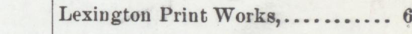 The index line reading Lexington Print Works in the 1901 atlas