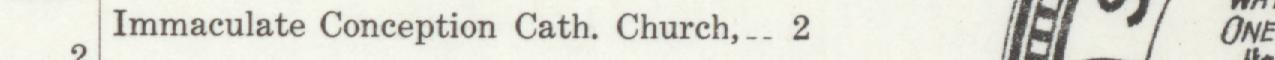 The line reading Immaculate Conception Cath. Church, 2 in the 1909 atlas index