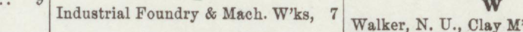 The line reading Industrial Foundry & Mach. Wks, 7 in the 1897 atlas index