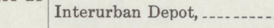 The line reading Interurban Depot in the 1916 atlas index