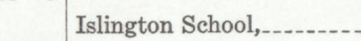 The line reading Islington School in the 1941 atlas index