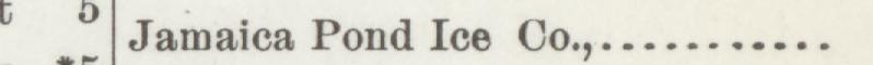 The line reading Jamaica Pond Ice Co in the 1892 atlas index