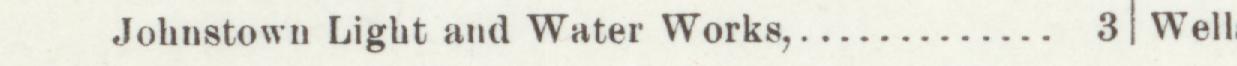 The line reading Johnstown Light and Water Works in the 1905 atlas index