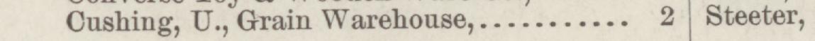 The line reading Jushing, U., Grain Warehouse in the 1885 atlas index