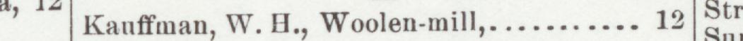 The index line reading Kauffman, W. H., Woolen-mill in the 1900 atlas