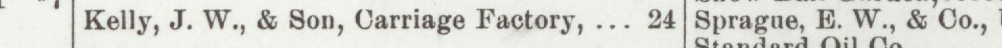 The line reading Kelly, J. W.,& Son, Carriage Factory in the 1907 atlas index