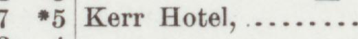 The line reading Kerr Hotel in the 1892 atlas index
