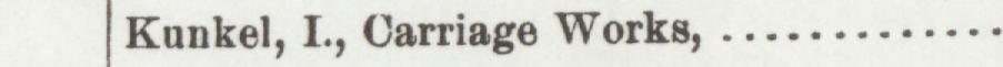 The line reading Kunkel, I., Carriage Works in the 1907 atlas index
