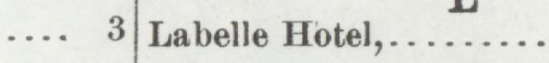 The line reading Labelle Hotel in the 1903 atlas index