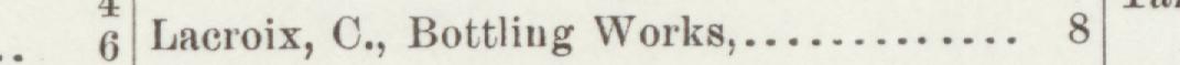 The line reading Lacroix, C., Bottling Works in the 1897 atlas index