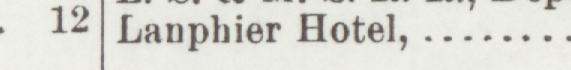 The line reading Lanphier Hotel in the 1898 atlas index