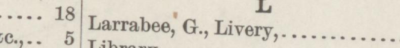 The line reading Larrabee, G., Livery in the 1886 atlas index