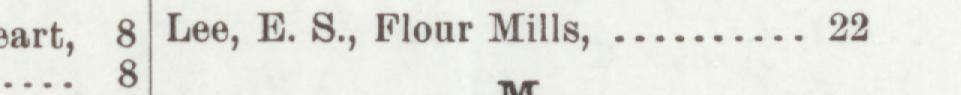 The line reading Lee, B.S, Flour Mills in the 1905 atlas index
