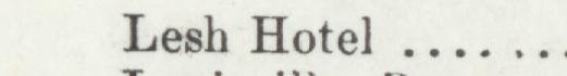 The line reading Lesh Hotel in the 1895 atlas index