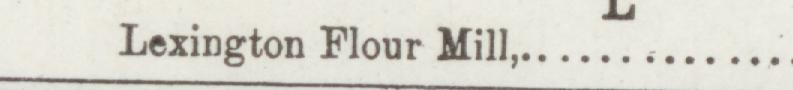 The line reading Lexington Flour Mill in the 1892 atlas index