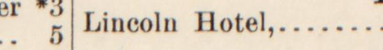 The index line reading Lincoln Hotel in the 1903 atlas