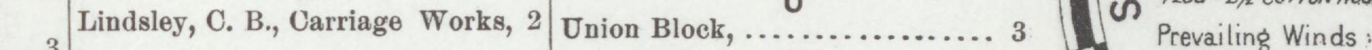 The line reading Lindsley, O. B., Carriage Works, 2 Union Block in the 1899 atlas index