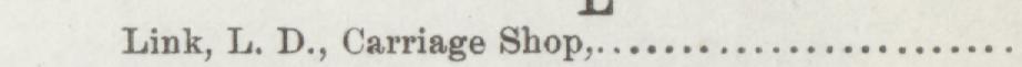 The line reading Link, I. D., Carriage Shop in the 1893 atlas index