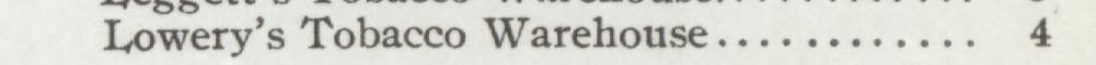 The index line reading Lowery's Tobacco Warehouse in the 1904 atlas