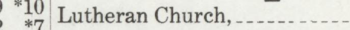 The line reading Lutheran Church, -_ in the 1908 atlas index