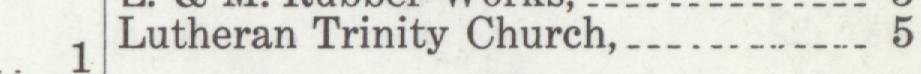 The line reading Lutheran Trinity Church in the 1911 atlas index