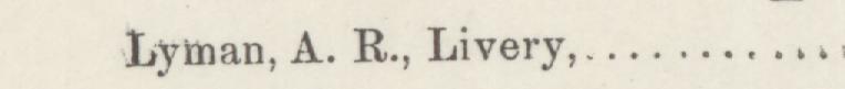 The line reading Lyman, A. R., Livery in the 1884 atlas index