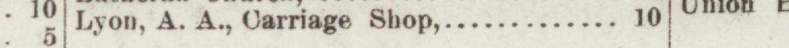 The index line reading Lyon, A. A., Carriage Shop in the 1895 atlas