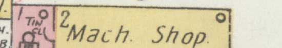The line reading Mach. Shop in the 1903 atlas index