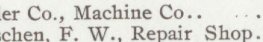 The line reading Machine Cor in the 1907 atlas index