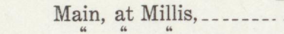 The index line reading Main, at Millis in the 1910 atlas