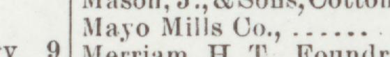 The line reading Mayo Mills Co in the 1899 atlas index