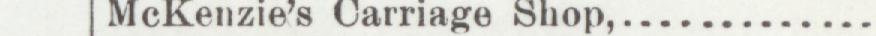 The line reading McKenzie's Carriage Shop in the 1900 atlas index